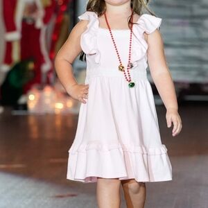 Janie and Jack Light Pink Ruffle Dress